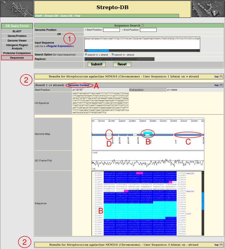 sequence search by sequence help picture